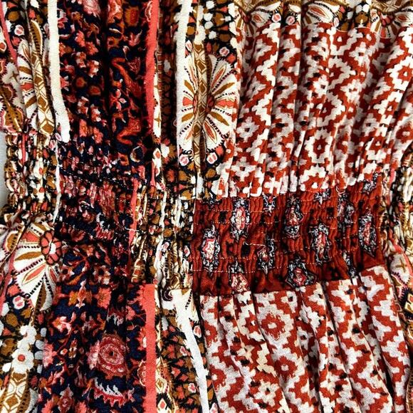 Paper Crane Anthropologie Mini Dress Women Medium Boho Prairie Hippie ArtToWear - Picture 6 of 6